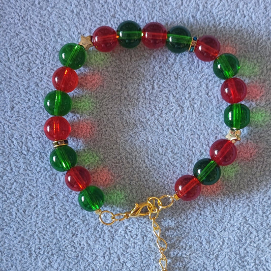 BRACELET  DE PERLES DE VERRES