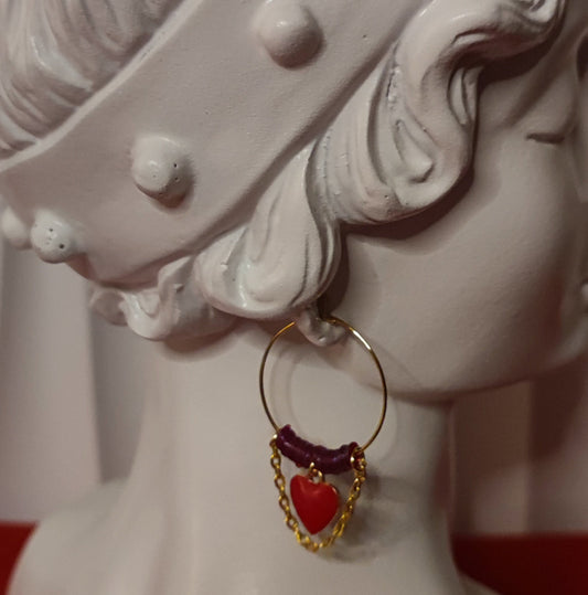 Boucles d'oreilles ( Saint-Valentin)