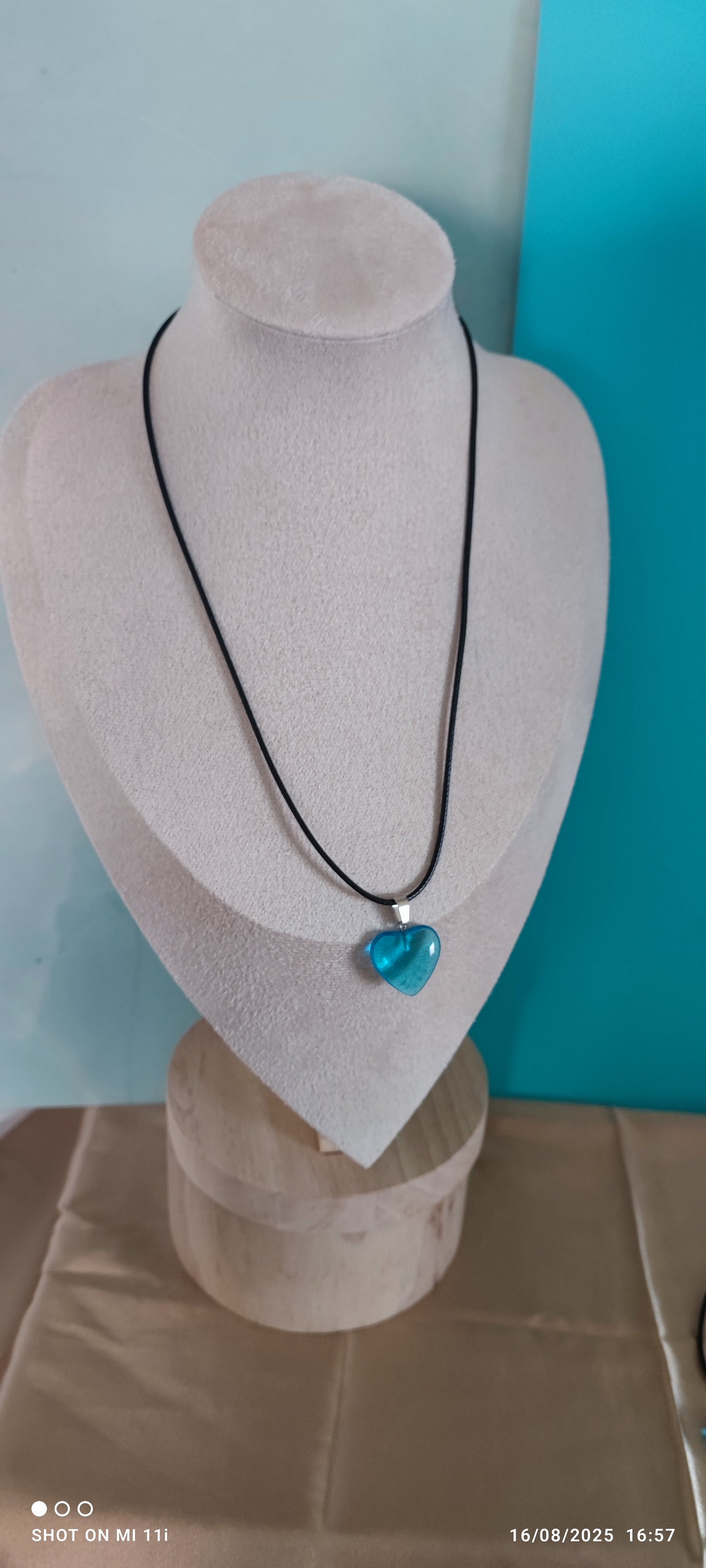 Collier été avec son coeur turquoise