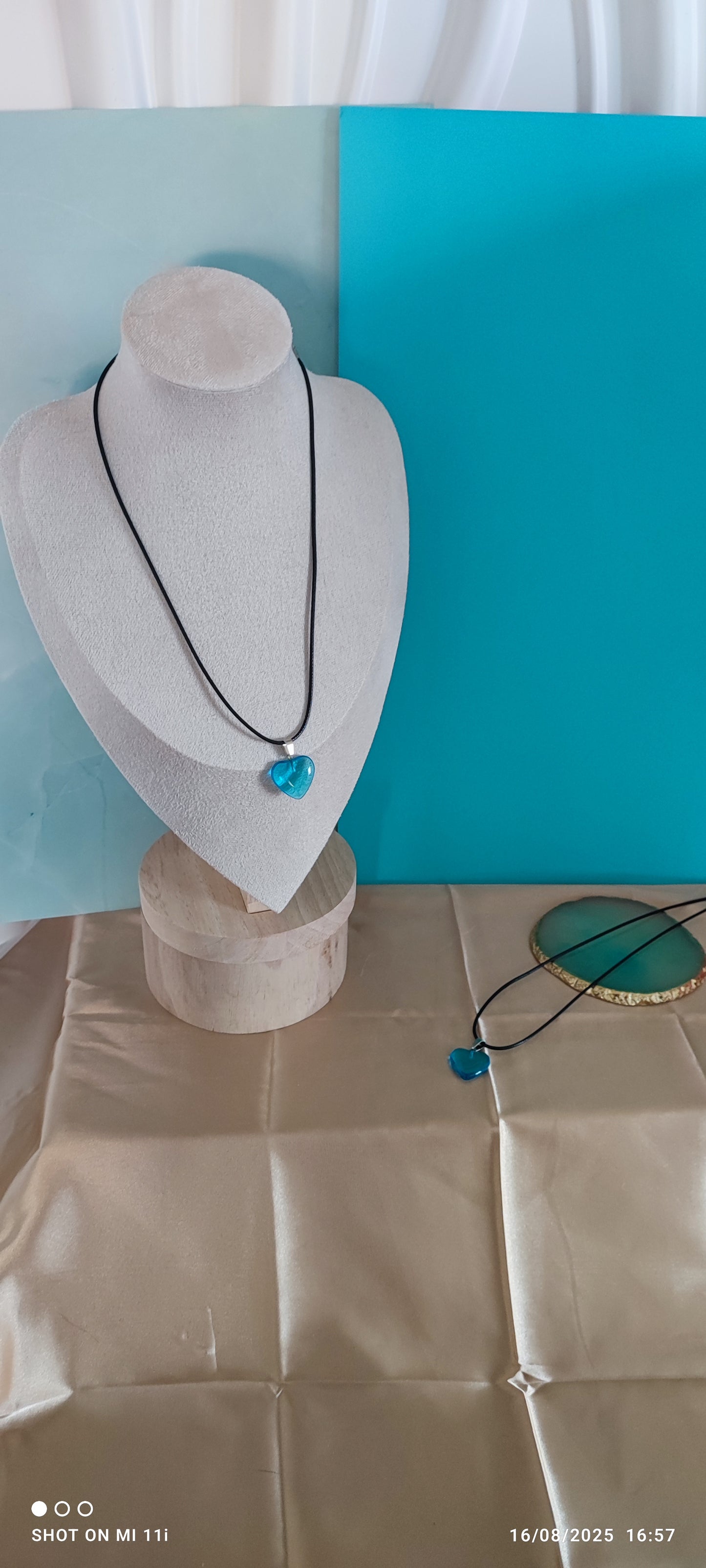 Collier été avec son coeur turquoise